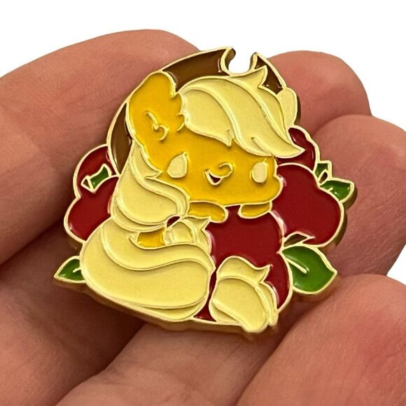 My Little Pony Apple Jack Kawaii Chibi Enamel Pin - Picture 3 of 9